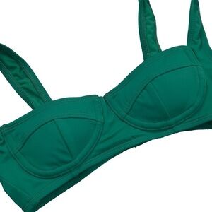 Xhilaration Womens Juniors Size XL Wireless Bikini Swim Swimsuit Top Green